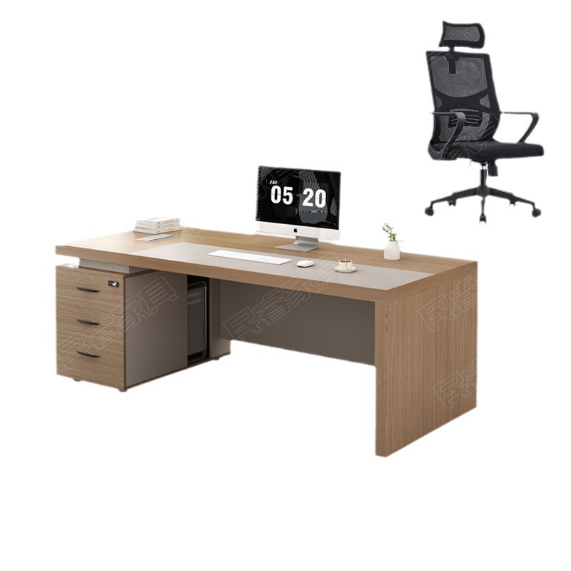 Desk Boss Table Simple Modern Single Chairman's Desk Manager Table Finance Table Computer Table and Chair