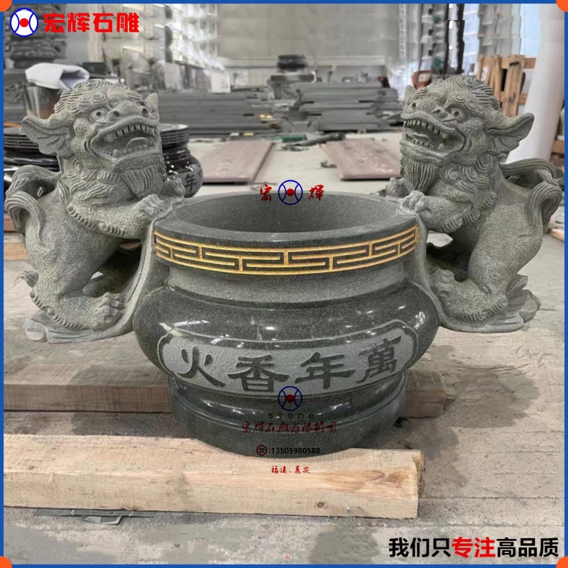 Резная блаустоновая двойная львиная курильница, диаметр 30 см, мраморная двойная драконья курильница, высококачественный готовый товар