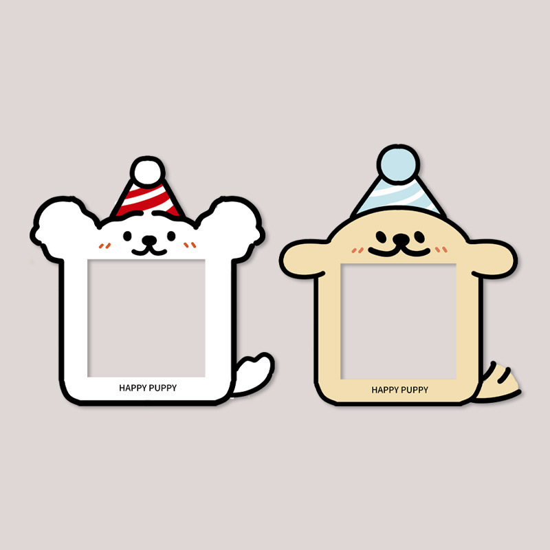 Creative Switch Protective Case Cute Puppy Switch Sticker Household Socket Frame Set Felt Decorative Wall Sticker Self-adhesive