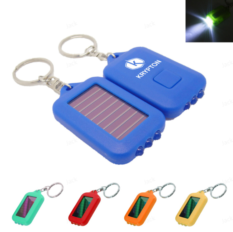 Solar Gifts, Solar Keychain Flashlights, Printed Logo Opening Gifts