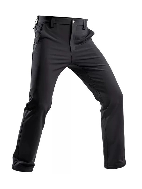 Men's Thermal Softshell Pants Slim Fit Winter Fleece Thickened Windproof Warm Pants