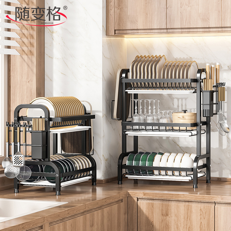 Кросс-бодер кухонный стеллаж для хранения посуды и столовый стеллаж для слива, подставка для палочек и ножей, многофункциональный шкаф для мисок