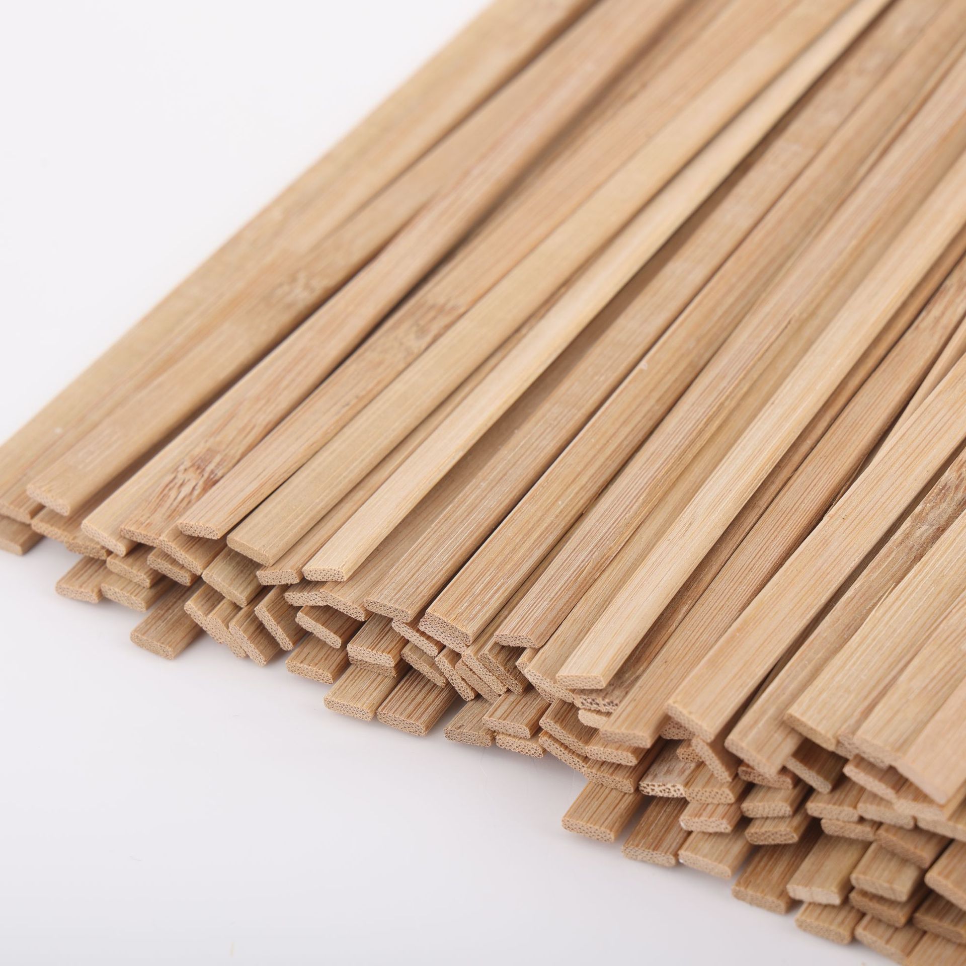 Factory Direct Supply DIY Auxiliary Materials Square Bamboo Strips Flat Bamboo Pieces Bamboo Sticks Lantern Birdcage Arrangement Craft Materials