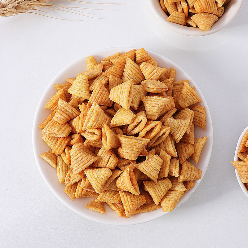 Hot pot restaurant same style tiger teeth crisp crisp sharp angle triangle crisp horn crisp greedy and durable rice pot snack small package