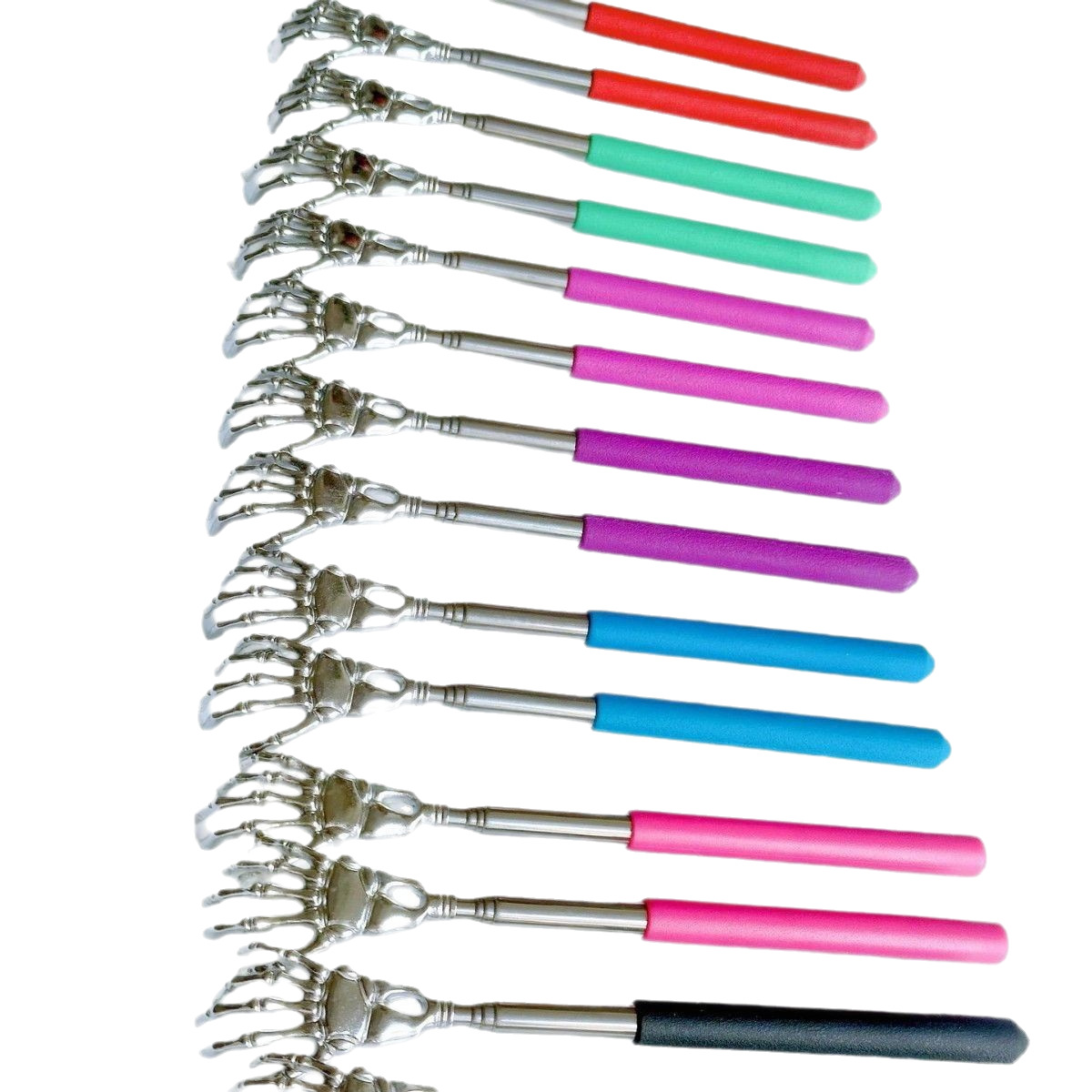 Factory straight hair ghost hand stainless steel telescopic itch tickle massager don't ask for old man music stainless steel tickle artifact