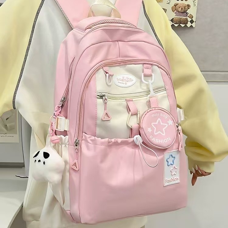 Two-Piece Backpack Set for Men and Women, Urban Simple and Lightweight, Large-Capacity Student School Bag, Backpack Wholesale Trend