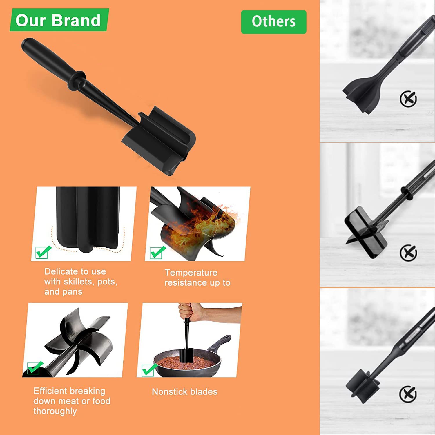 Amazon cross-border Meat Chopper Meat potato salad tomato Chopper rice mixing grinding shovel