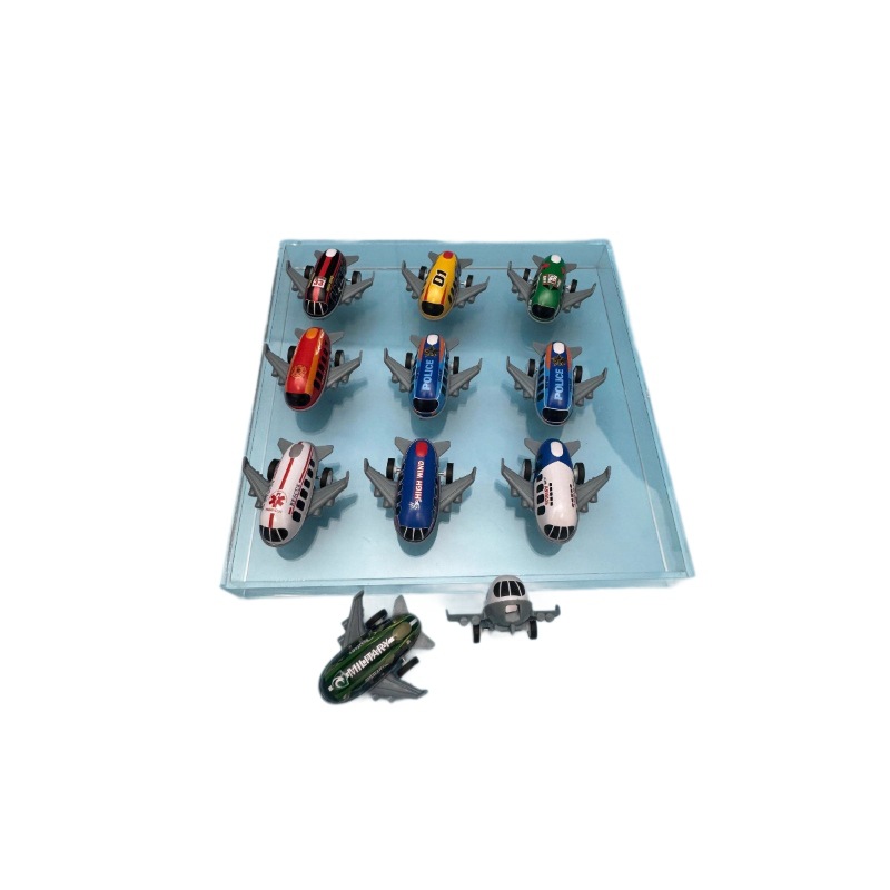 New Wholesale Aircraft Model Simulation Pull-Back Aircraft Mini Alloy Metal Tin Passenger Aircraft Children's Toys Gifts