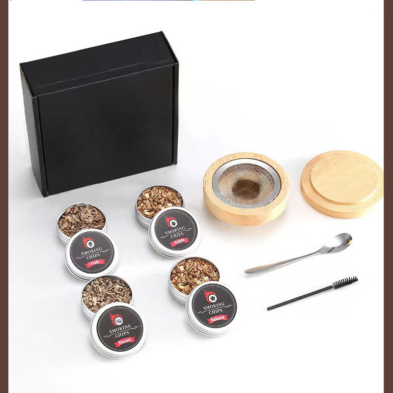 Wine Whiskey Smoker Set Cocktail Ice Wine Stone Smoker Bartending Fruit Sawdust Smoke Molecular Cuisine