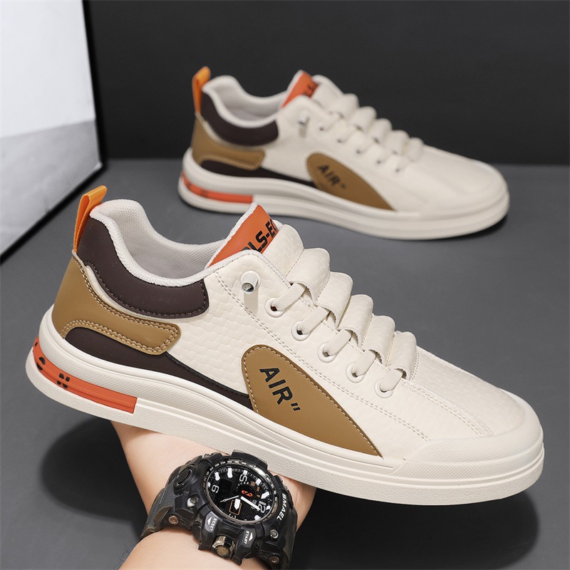 Men's Shoes Spring Breathable 2026 New Versatile Sports Casual Flat White Sneakers Men's Work Trendy Shoes