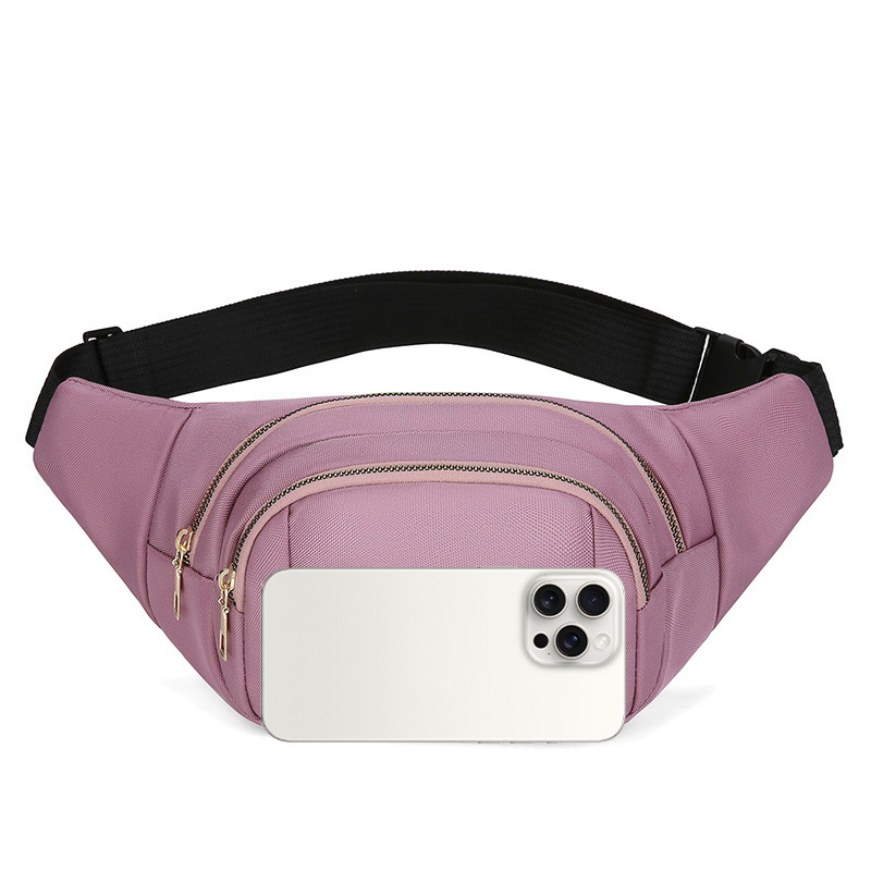 Waist Bag for Women, Multifunctional, Large-Capacity, Water-Splashing, Running, Outdoor Sports, Mobile Phone Wallet, Wear-Resistant Oxford Cloth Cashier