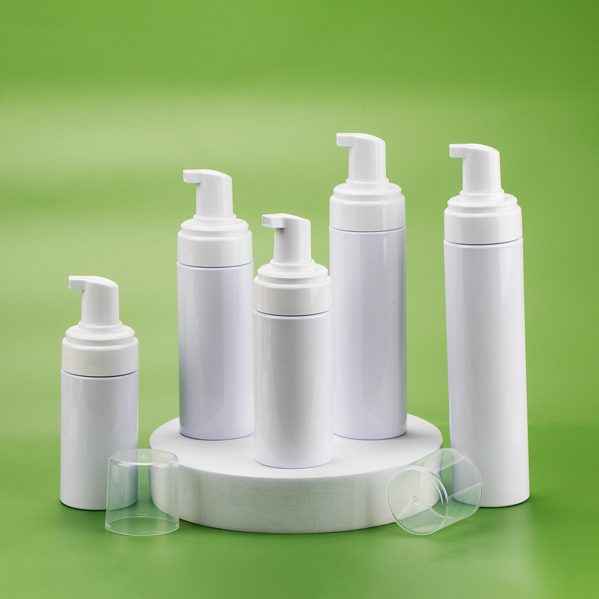 Portable Press-Type Mousse Foaming Bottle 120ml White 42 Teeth Mouth Pet Plastic Bottle Cleansing Foam Mousse Bottle Wholesale
