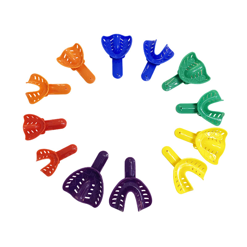Dental Materials Disposable Dental Trays Colorfulful Plastic Dental Trays Adult and Kidsren Oral Impression Material Model Trays
