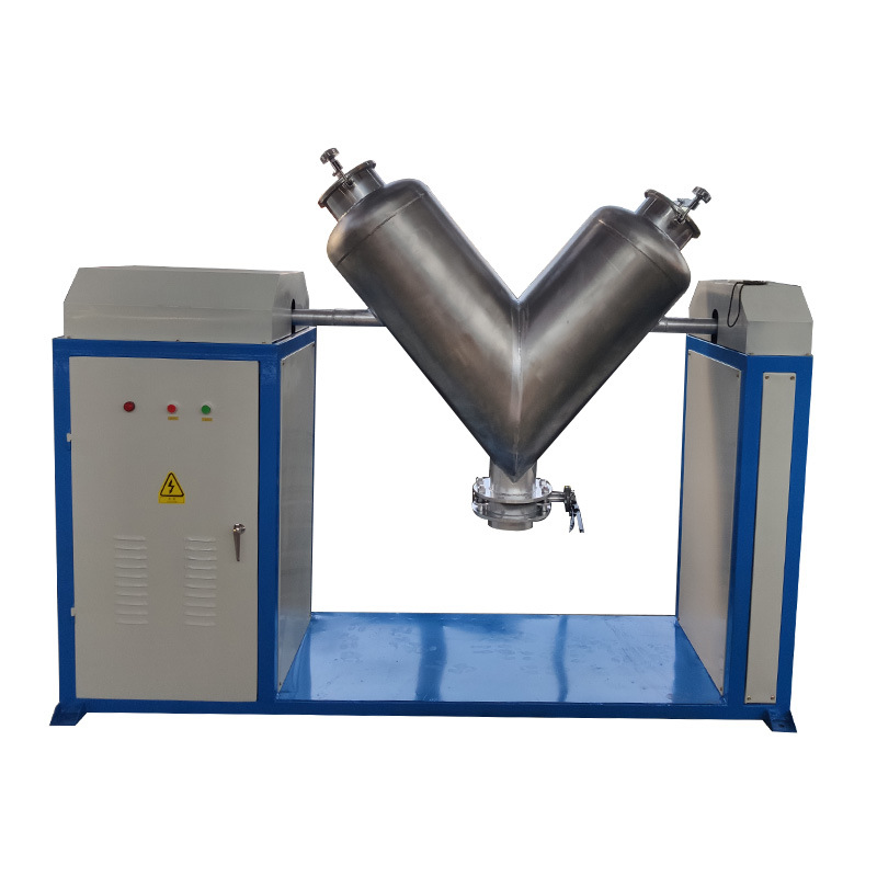 Manufacturers Supply Dry Powder Mortar Food Powder Powder Powder Body High Speed Forced Blender Stainless Steel V-shaped Mixer Machine