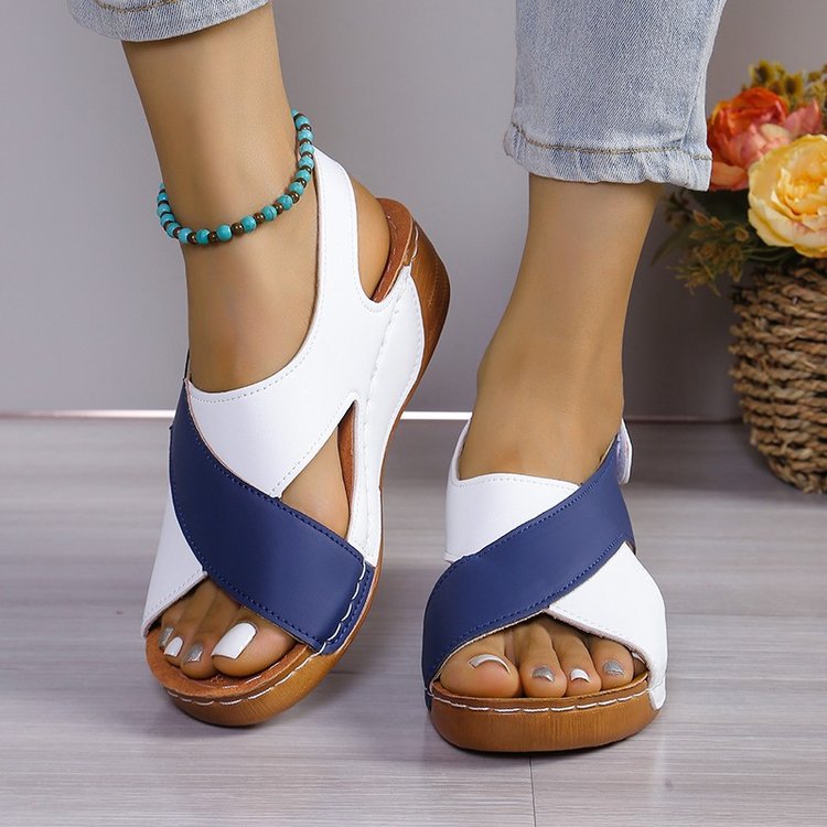 Foreign trade independent station breathable women's sandals Amazon color matching women's shoes 2024 new summer casual beach shoes slippers