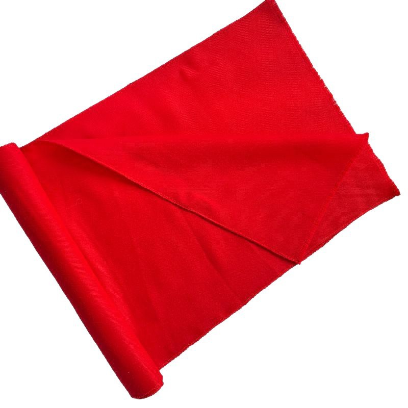 Red Scarf Chinese Red Custom Printed Logo Mulberry Silk Short Beard Scarf Corporate Event Class Reunion Printed Embroider