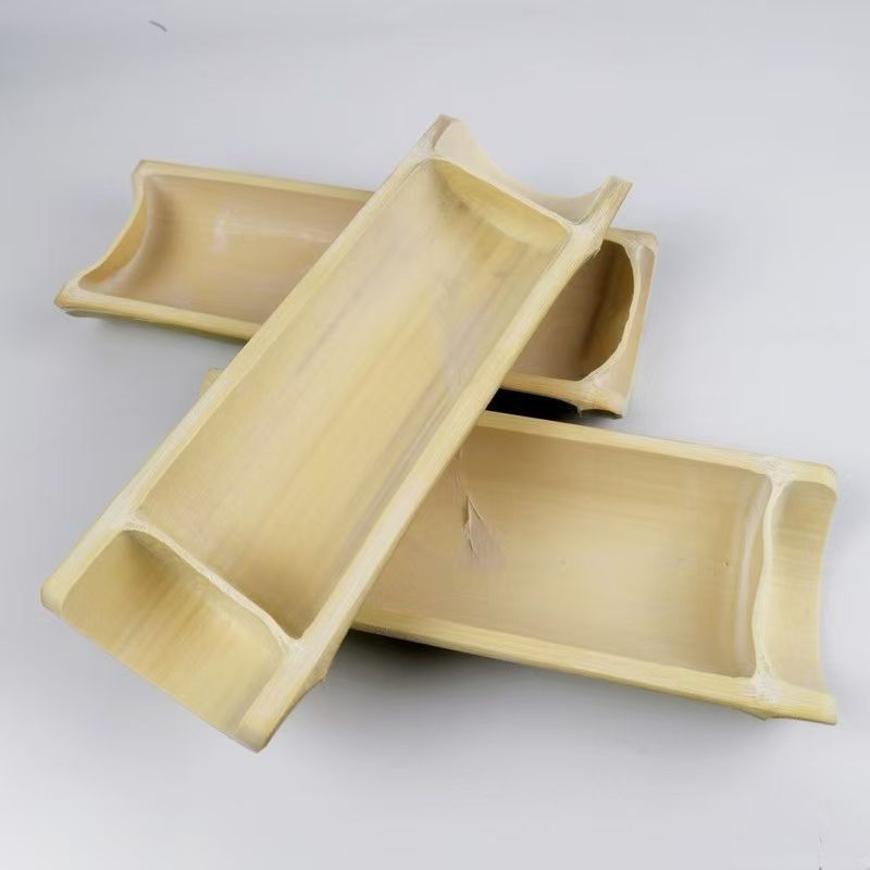 Original Ecological Barbecue Bamboo Wooden Dinner Plate, Fruit Plate, Dried Fruit Plate, Tea Ceremony Bread Snack Plate, Personalized Farmhouse Dish