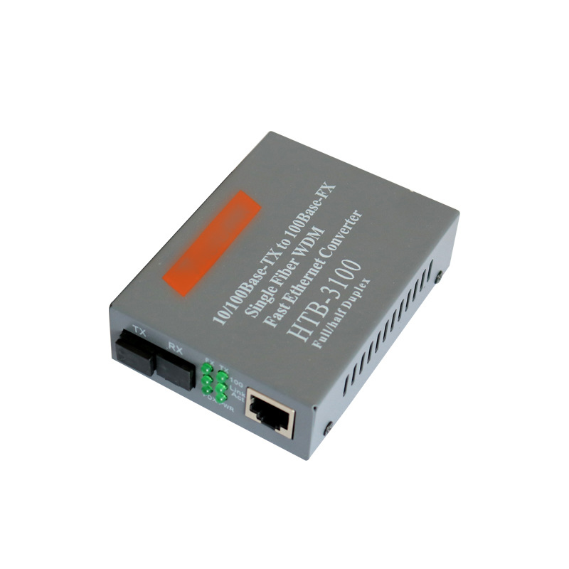 Htb-3100A/B-25Km 100m Fiber Optic Transceiver External Power Supply Single-Mode Single-Fiber Single-Mode Photoelectric Converter