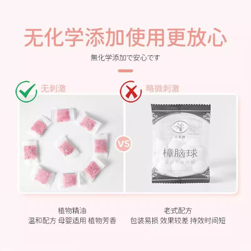 Floral Wardrobe Mothballs, Mildew-Proof, Odor-Proof and Moisture-Proof Household Natural Insect-Proof and Moth-Proof Cockroach Balls to Deodorize