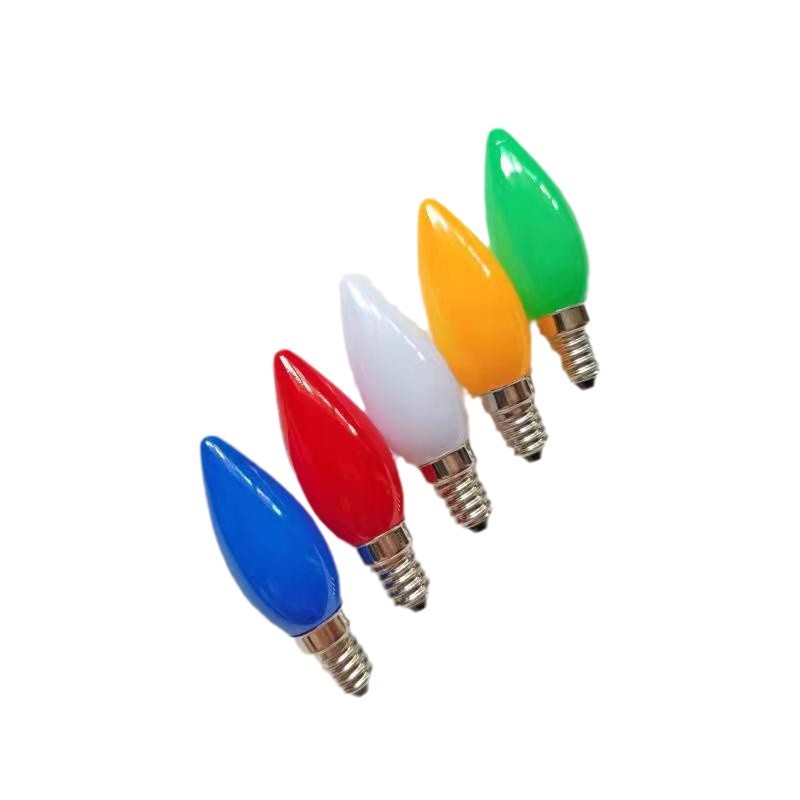 Led Shentai Bulb E14 E12 Red Candle God Buddha Lamp Wealth Lamp Pointed Bubble Buddha Bead Decorative Lamp Red Lamp