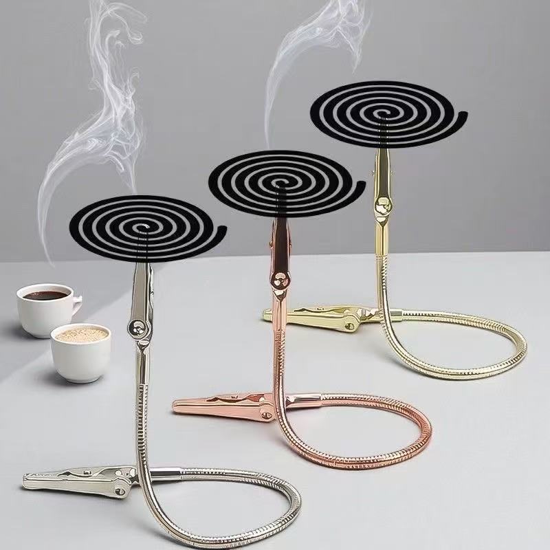 New double-headed mosquito-repellent incense clip metal business card holder universal alligator clip wire incense clip bracket broken incense clip extended hose