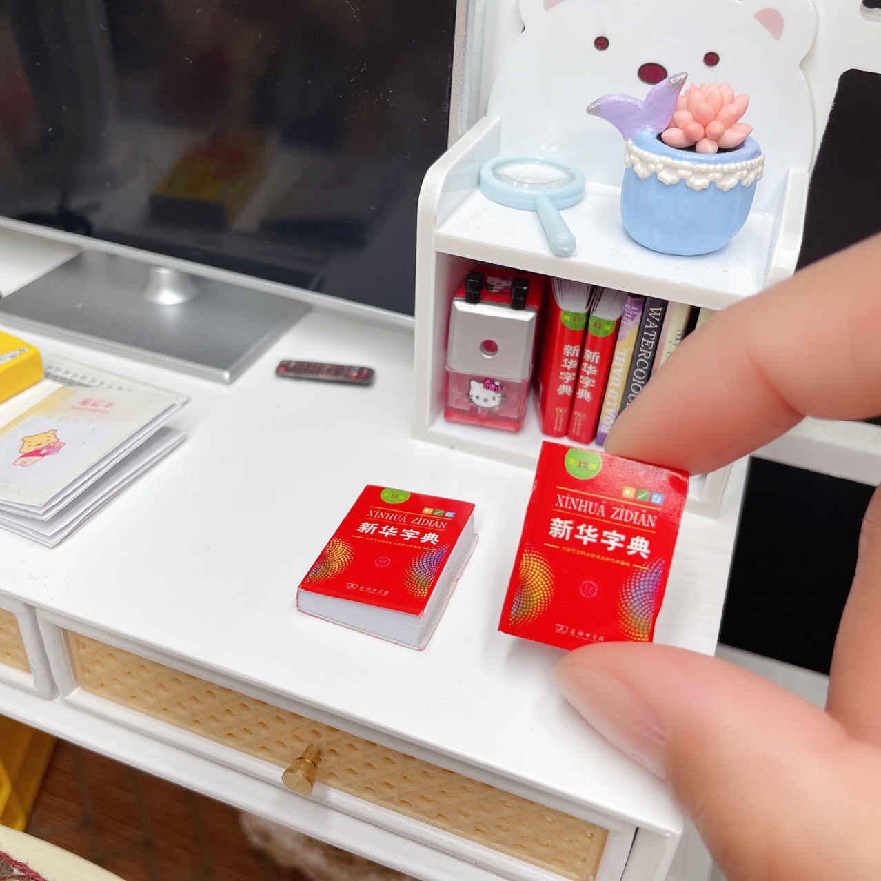 Food Play Play Toys Miniature Doll House Decoration Mini Xinhua Dictionary Books Simulation Classroom Accessories