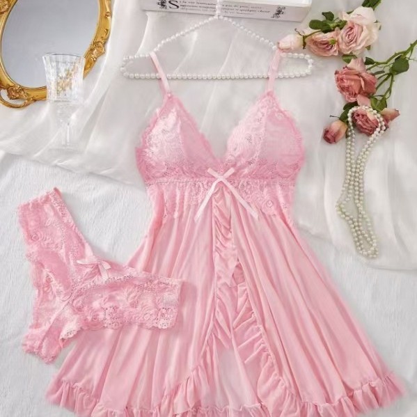 European and American Pajamas, Feminine V Neck Lace Suspenders, Multi-Color Suits, Sexy Intimates Wholesale, Amazon Cross-Border Supply