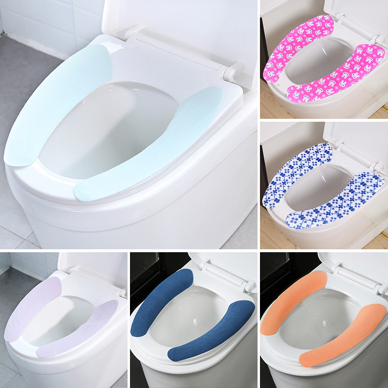 Оптовая продажа наклеек для туалета, клейкие накладки для унитаза, моющиеся наклейки для ванной, накладки на унитаз