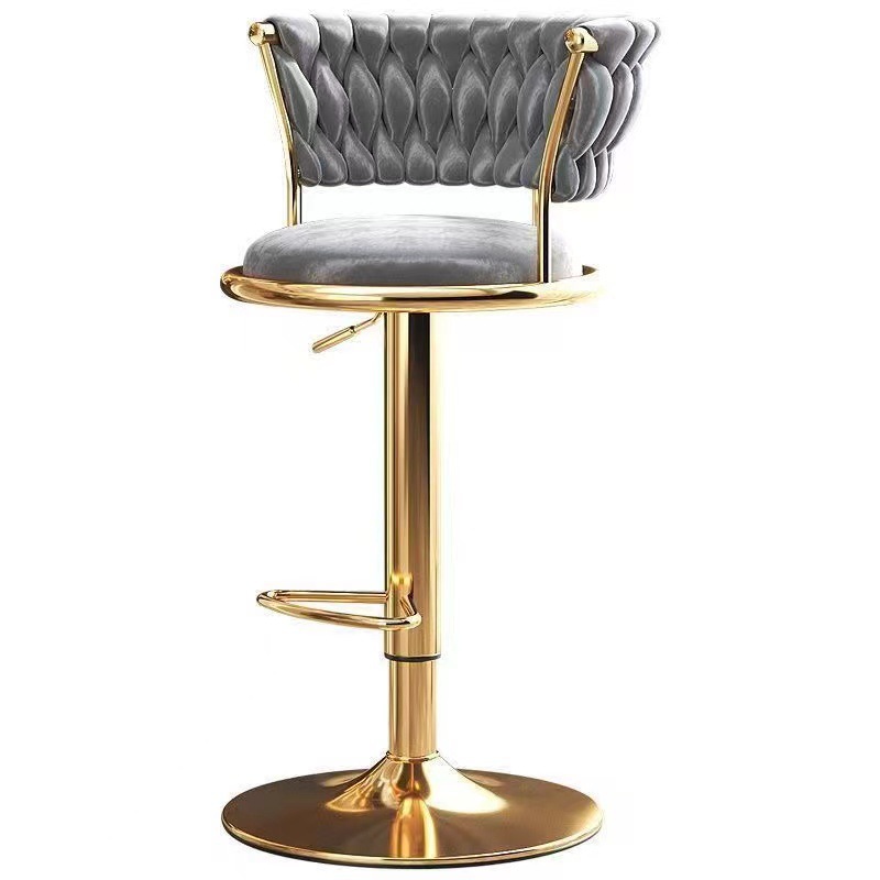Golden Bar Chair Nordic Light Luxury Lifting Rotating Bar Chair Modern Simple Bar Chair Home High Stool Front Desk Chair