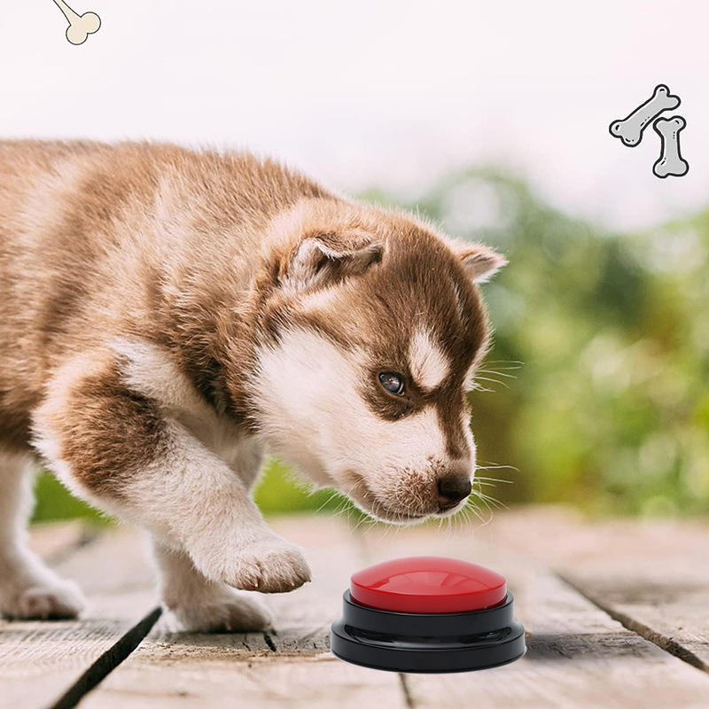 Dog Button Recording Sounder Voice Sounder Pet Communication Button Training Cats and Dogs Recording Box Toy Movement