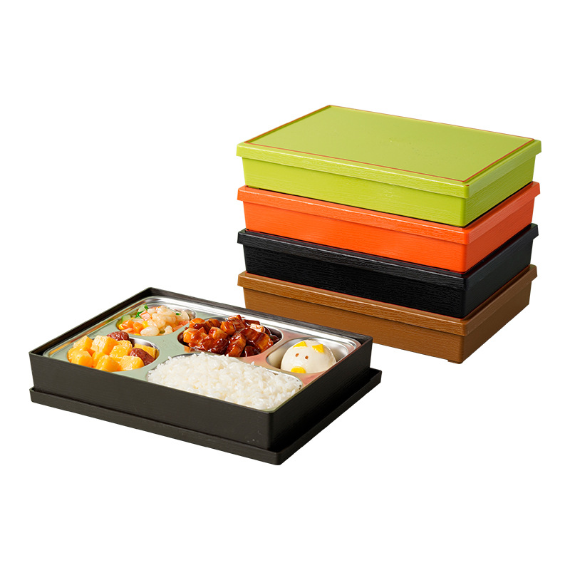 Vip Reception Hospital Beauty Club Special Lunch Box Japanese Style 304 Stainless Steel Compartment Classy Lunch Box Plate Commercial