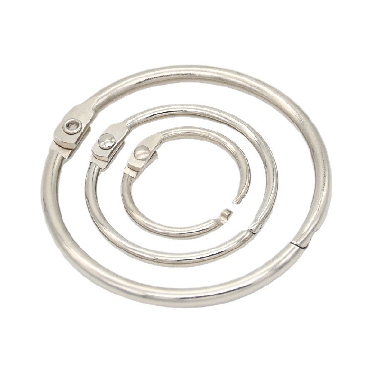 Ivan Cross-Border Metal Nickel-Plated Card Ring, Medium and High-End Metal Loose-Leaf Ring, Removable Gold Binding Loose-Leaf Ring