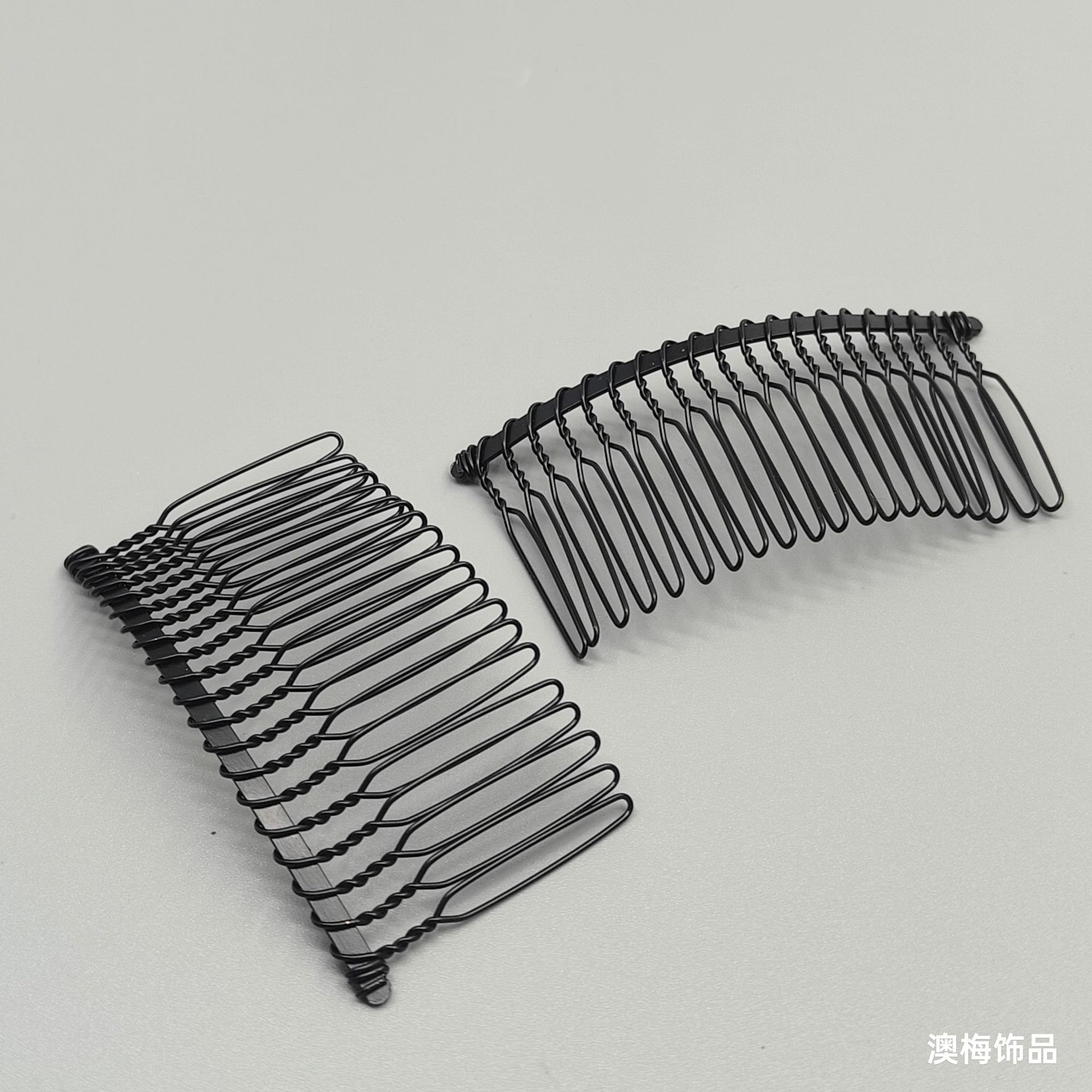 20-Tooth Extended Version 7.8*4.5cm Handmade Wedding Dress Accessories Veil Metal Comb Iron Twist Hair Comb Insert Comb