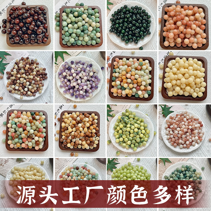 Натуральные бусины из белого нефрита, рассыпные бусины, ручная работа, аксессуары для Будды, оптовая продажа