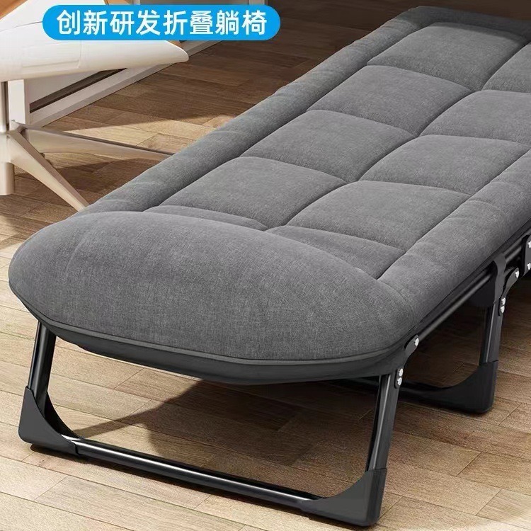 Factory Direct Camp Reinforced Folding Recliner Office Lunch Break Leaning Outdoor Household Beach Chair Simple Accompanying Bed