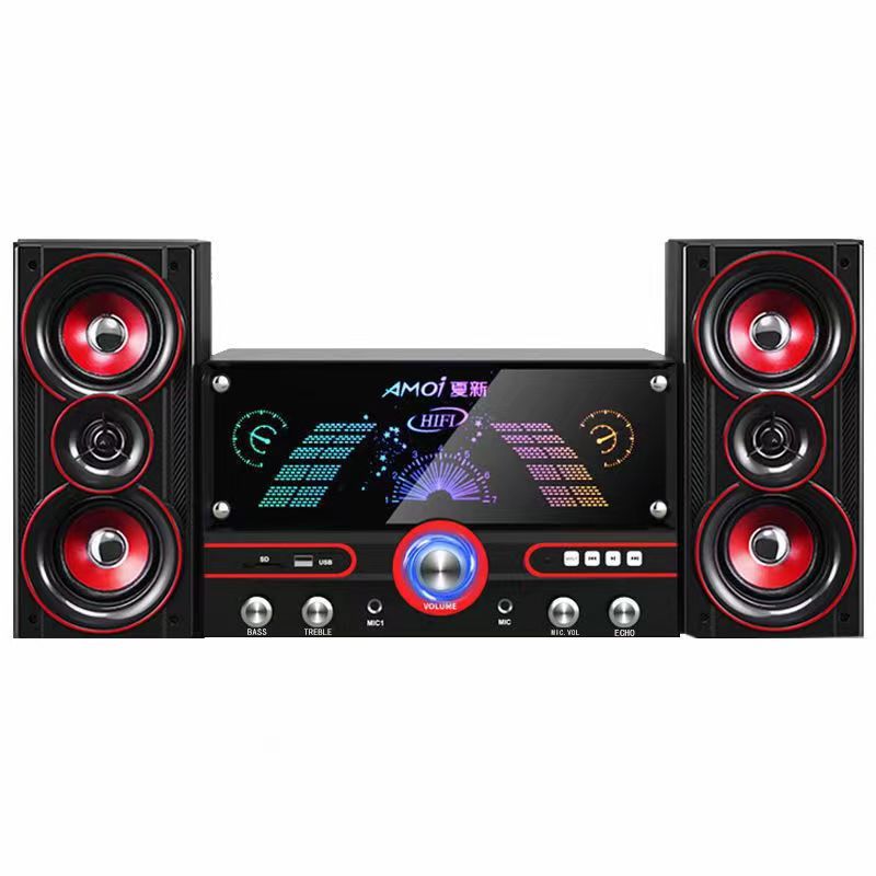 Schenko Audio Home Theater Wooden Audio Bluetooth Audio 4-inch Large Speaker Super Bass Home Audio