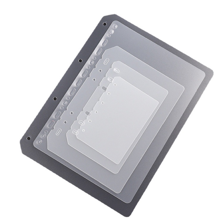 Translucent frosted pp baffle 6-hole loose-leaf inner page partition transparent A5A6 hand account core wholesale partition page
