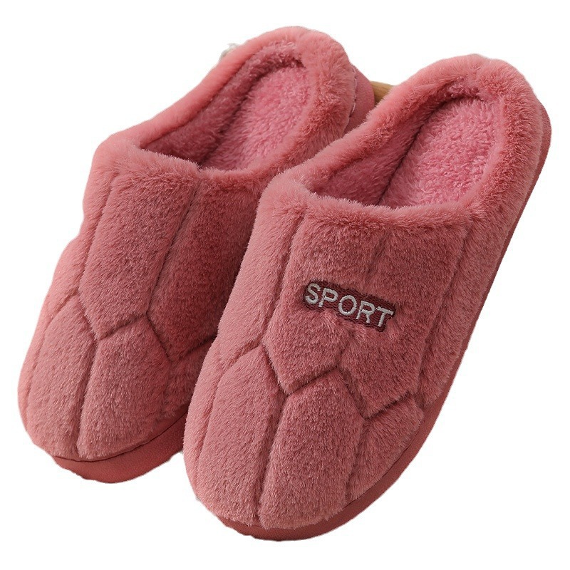 Manufacturer Wholesale Autumn Indoor Home Couple Wool Slippers Warm Shoes Postpartum Non-Slip Plus Velvet Men's Cotton Slippers for Women