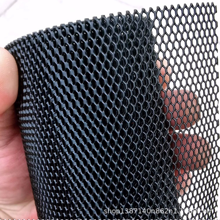 Cross-Border Car Grille Large Surround Air Vent Mesh Universal Grille Diamond-Shaped Aluminum Car Cooling Net Small Hole Black