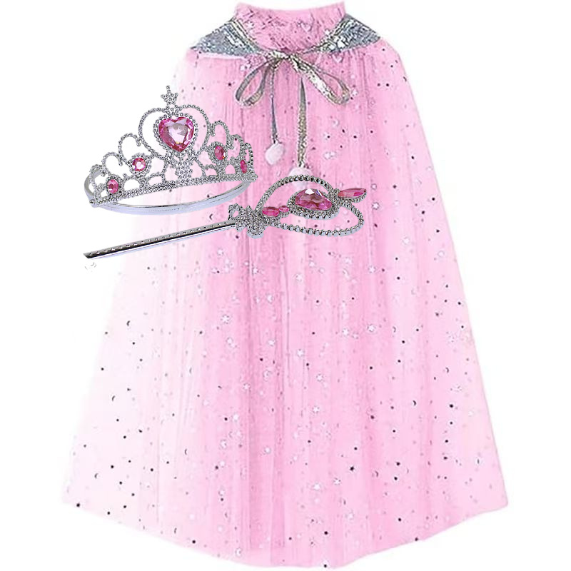 Elsa Cloak Set Halloween Children's Day Performance Costumes Children's Toys New Year's Toys Gifts for Children