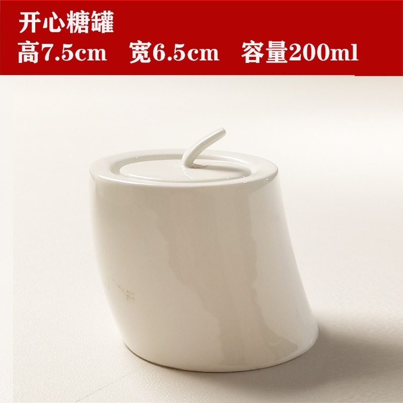 Small Portable Ceramic Cracked Ice Ceramic Coffee Sugar Bowl for Home Use