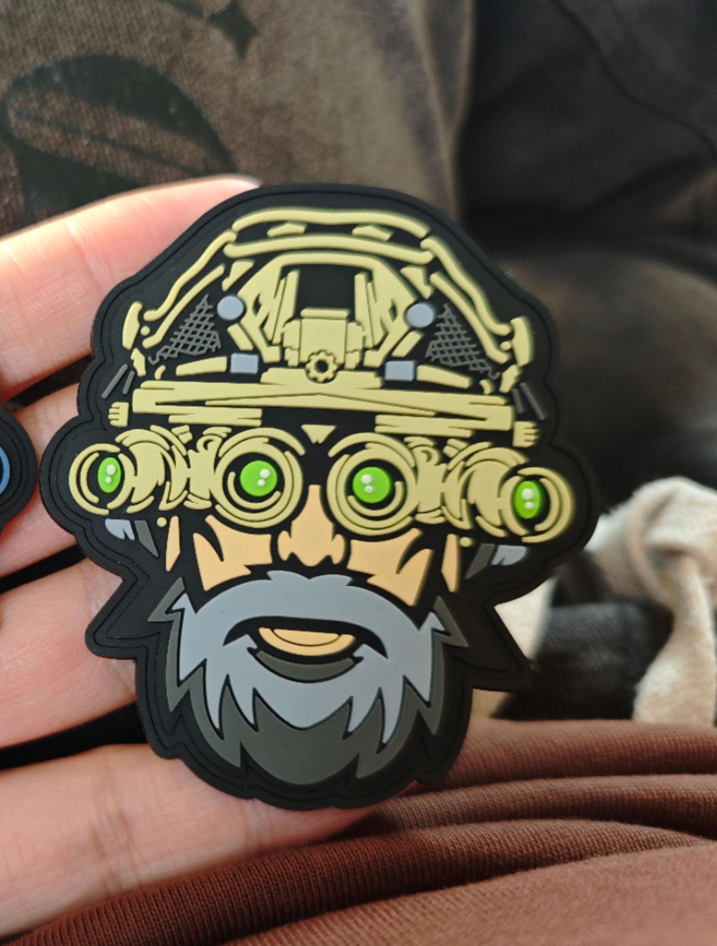 Manufacturers small batch velcro PVC plastic drop morale epaulettes tactical PVC soft rubber armband nylon rubber