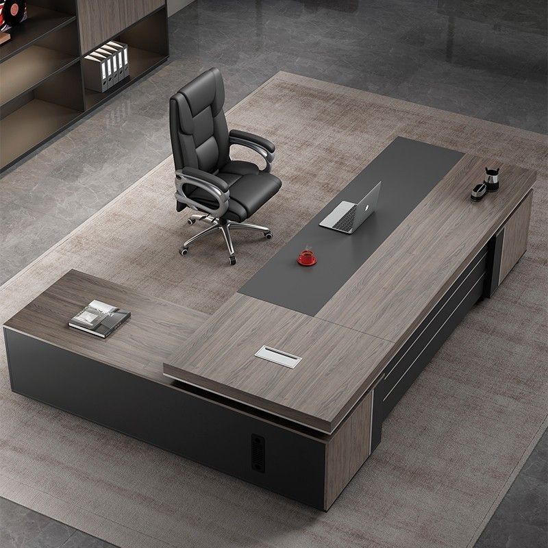 Boss Desk Office Desk and Chair Combination Simple Modern President Desk Supervisor Executive Desk Leadership Office Furniture