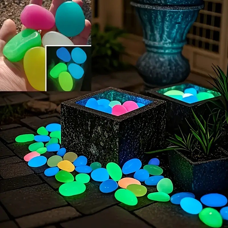 [Labeling] Cross-Border Hot Selling Extra Large Luminous Stone 4.5cm Garden Courtyard Paving Fish Tank Landscaping