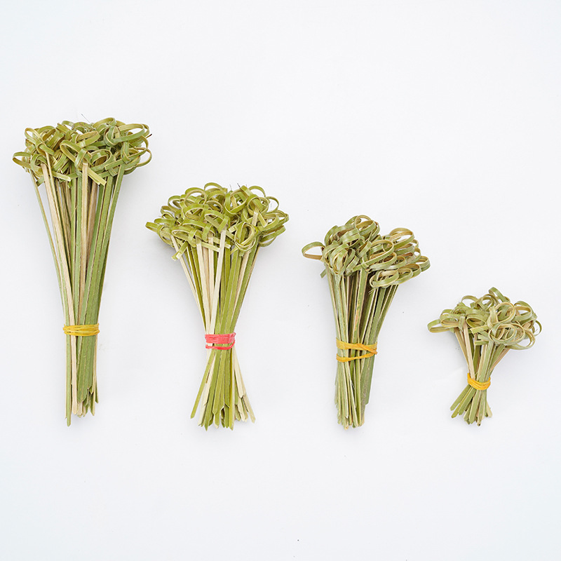 Disposable Blue-skinned Flower Knotted Fruit Picks 100 Pieces/pack Home Decoration Fruit Bamboo Picks