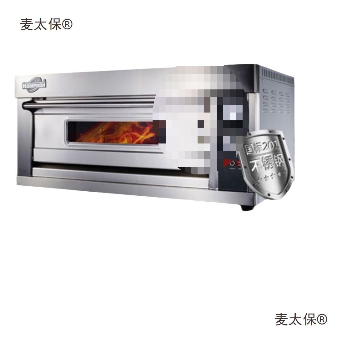 Commercial Electric Oven, Large Single-Deck Oven for Cakes, Mooncakes, Bread, Pizza Baking, Large Capacity Baking Oven