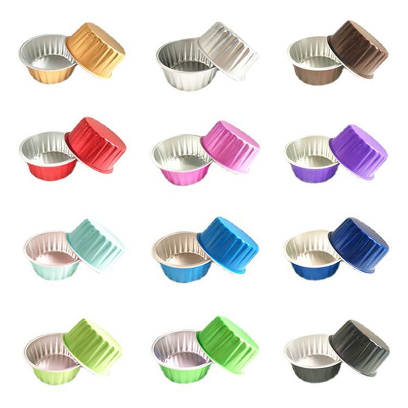 Thickened Food Grade Aluminum Foil Cake Pudding Cup Disposable Barbecue Baking Egg Tart Air Fryer Tin Foil Cup Wholesale