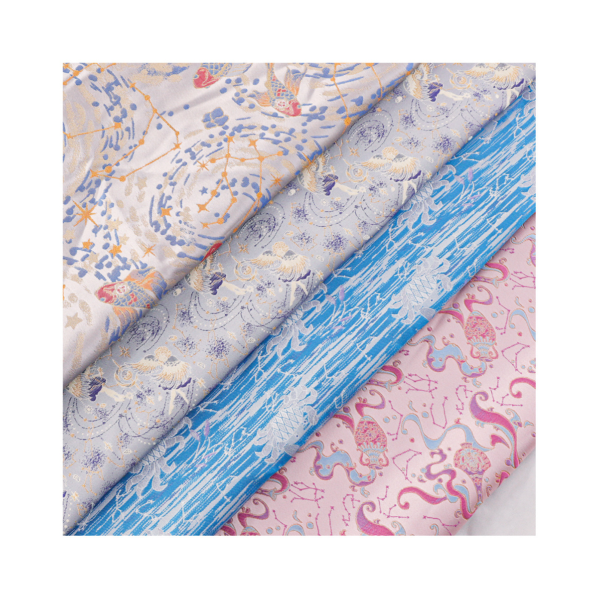 "Twelve Constellations" Constellation Clothing Fabric Imitation Song Brocade Jacquard Material Vest Han Dynasty Top Fabric