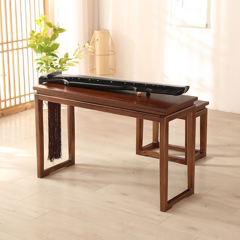 New Chinese Style Old Elm Wood Table and Stool Guqin Table Clearance Solid Wood Chinese Calligraphy Table Small Desk Antique Simple Table