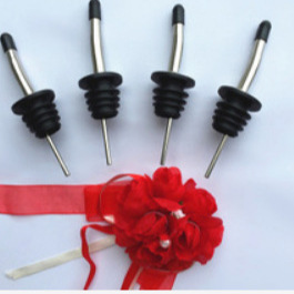 Factory direct stainless steel wine pourer pour mouth cocktail shaker with CAP Black Cap long cap wine bottle stopper